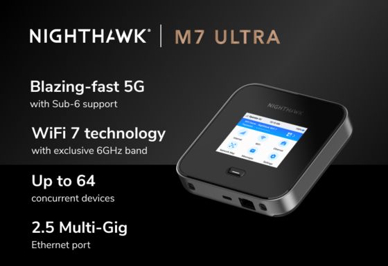 kaufen NIGHTHAWK M7 Ultra M7500 5G MmWave WiFi 7 5.8 Gbit/s mit 2,5 G Ethernet Mobiler Hotspot Router online manufacture